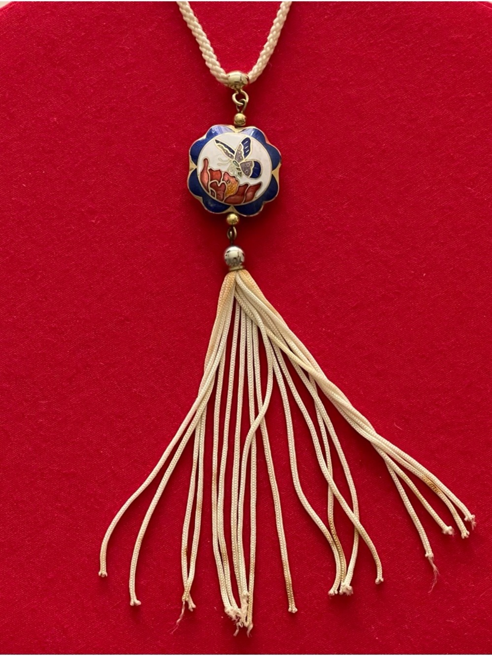 Beautiful vintage cloisonné necklace. - Picture 4 of 9